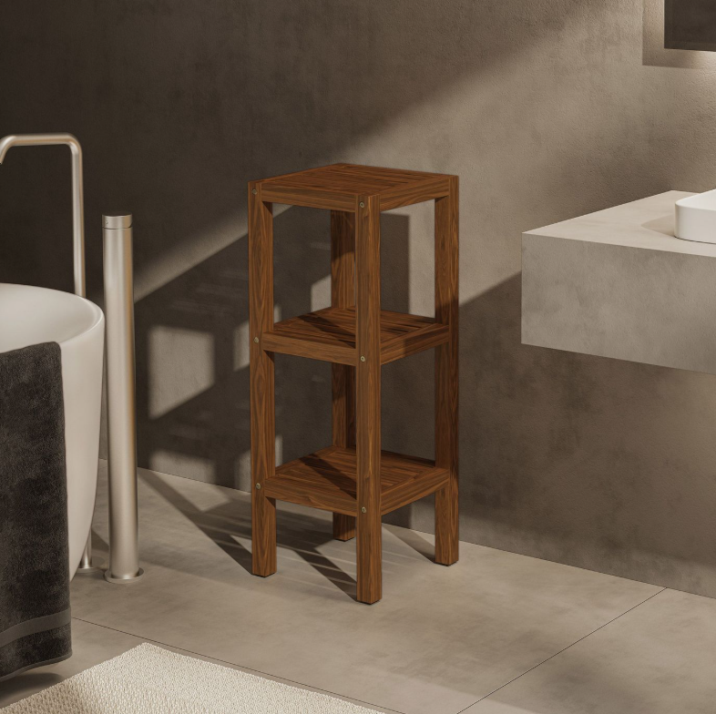 Teakhaus FSC-Certified Teak Wood 3-Tier Shelf