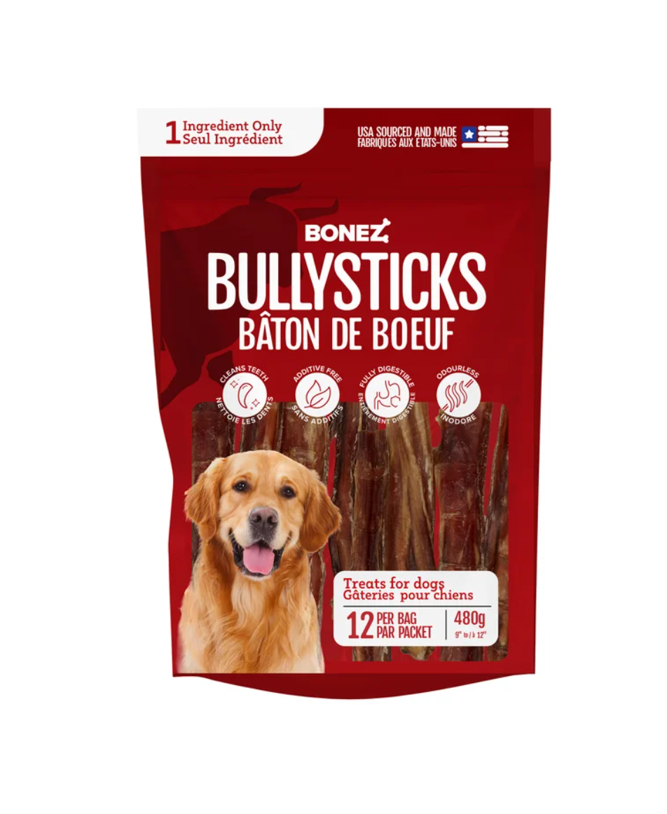 Bonez – 12 Bully Sticks, 480g (16.9 oz)