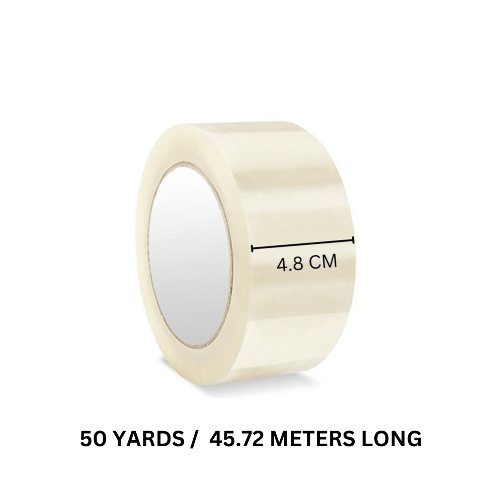 PACKAGING TAPE 4.8CM x 50YARDS - CLEAR 6PCS