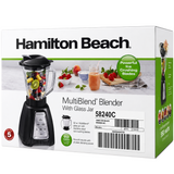 HAMILTON BEACH MULTIBLEND BLENDER WITH GLASS JAR #58240C