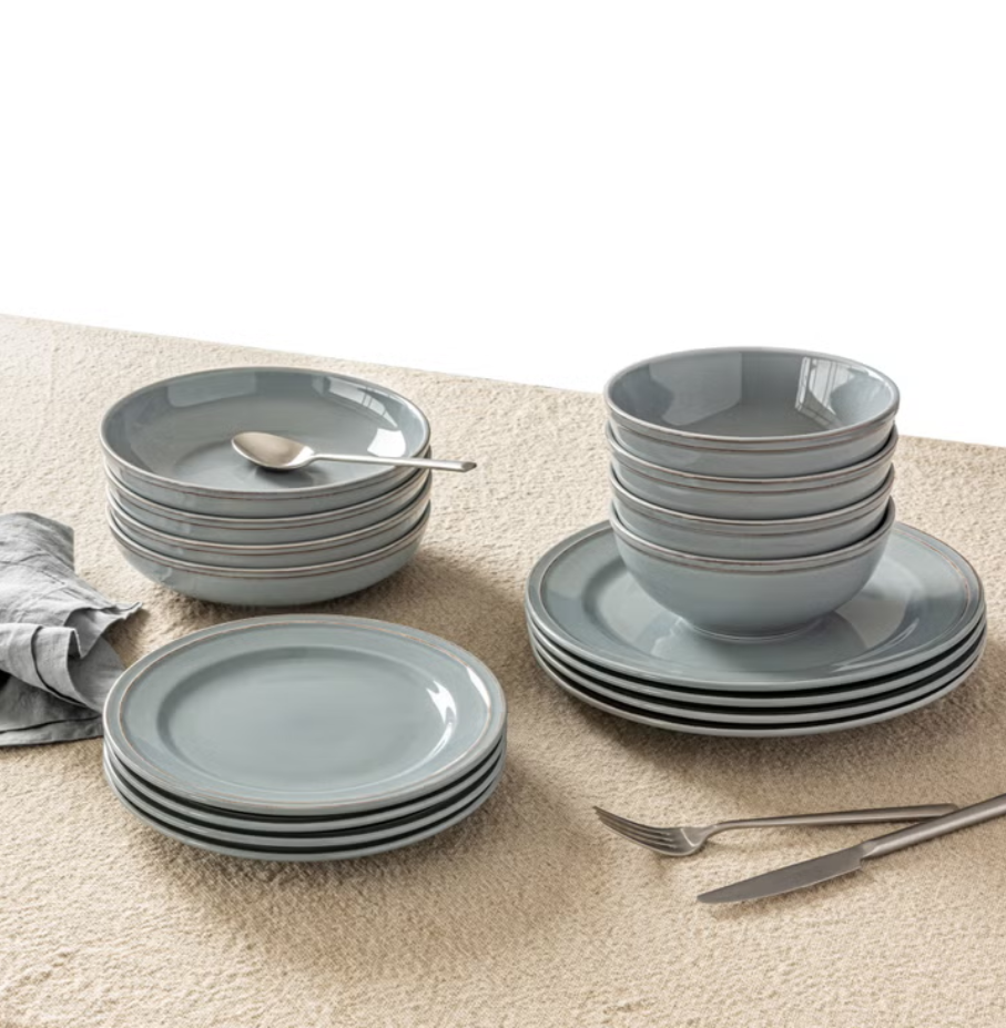 over&back Stoneware Dinnerware Set, 16-pieces