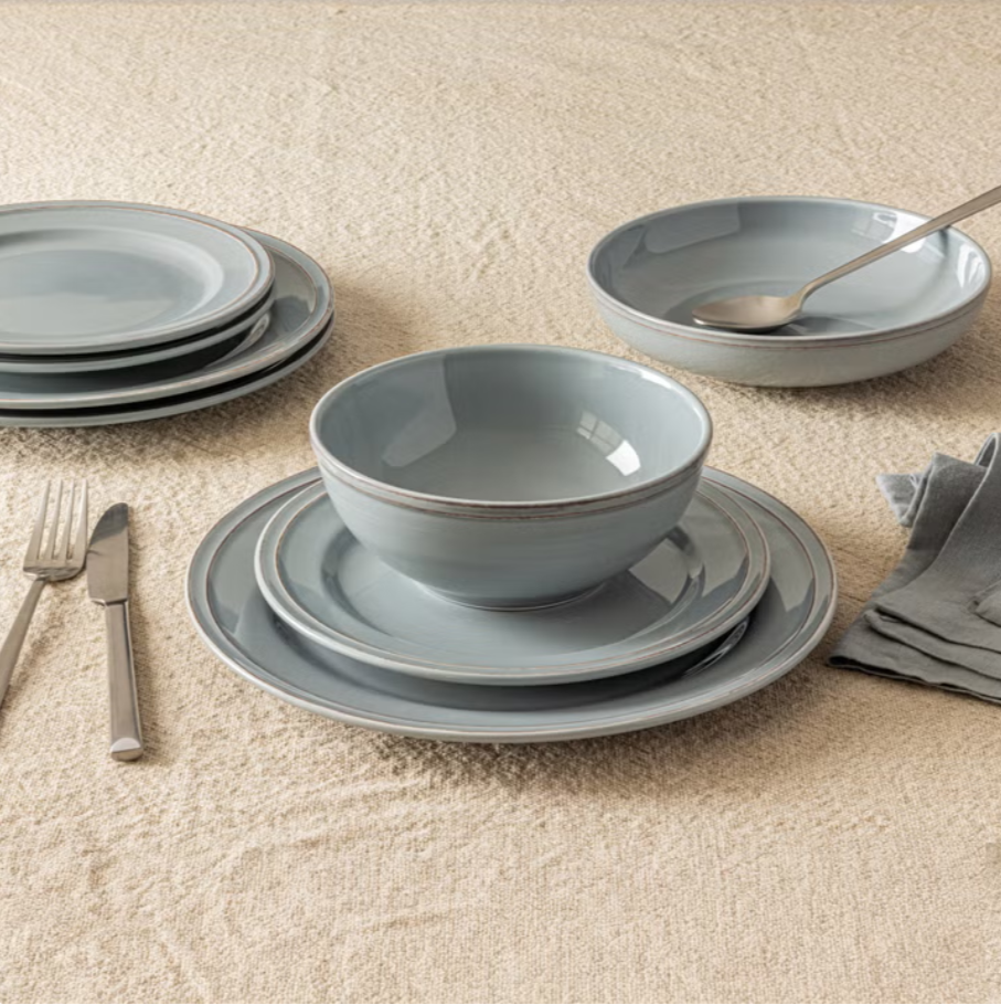 over&back Stoneware Dinnerware Set, 16-pieces