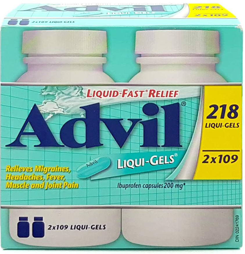 Advil Ibuprofen 200 Mg, 2 X 109 liquigels, 218 Count