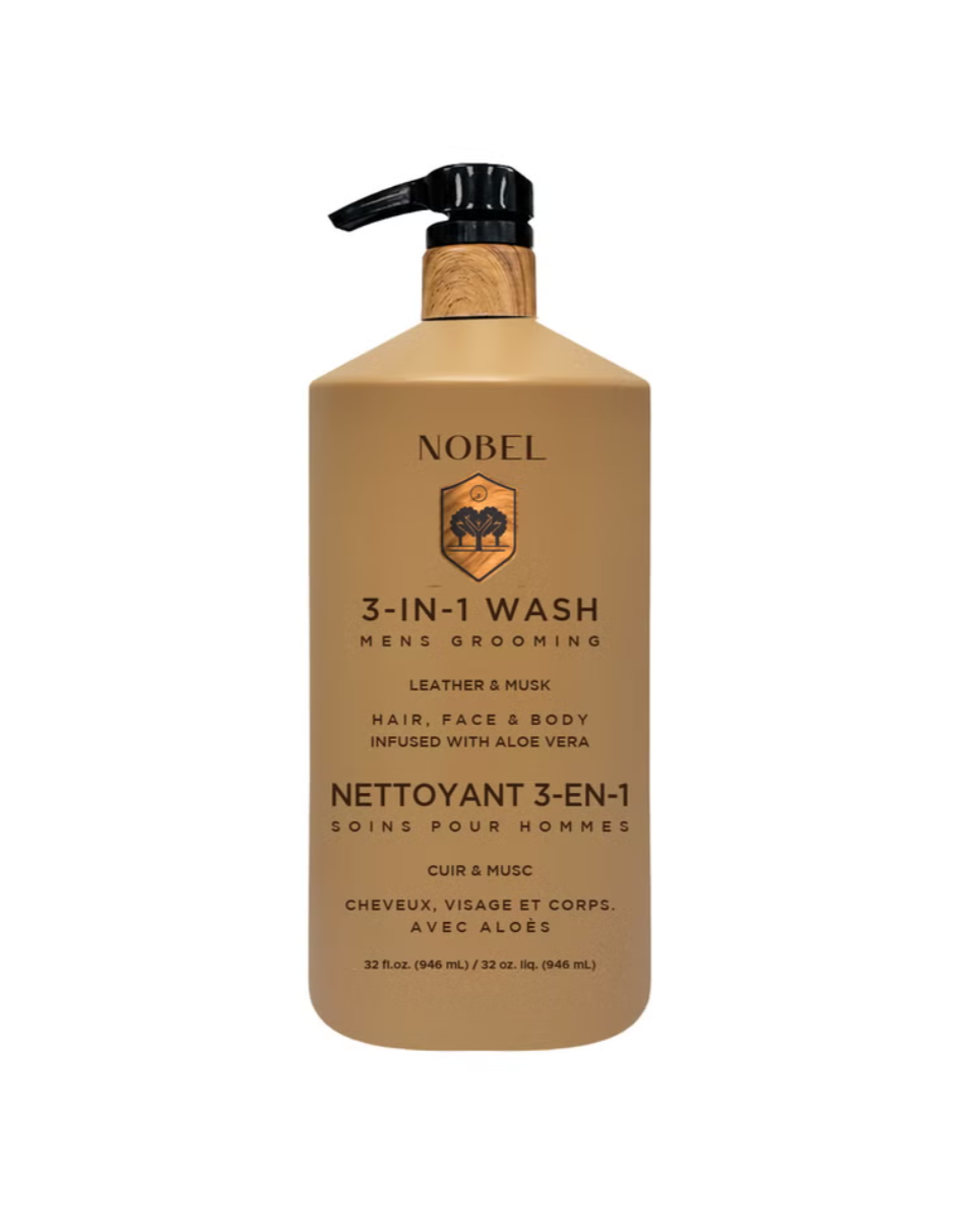 Nobel Men 3-in-1 Wash, 3 x 946 mL