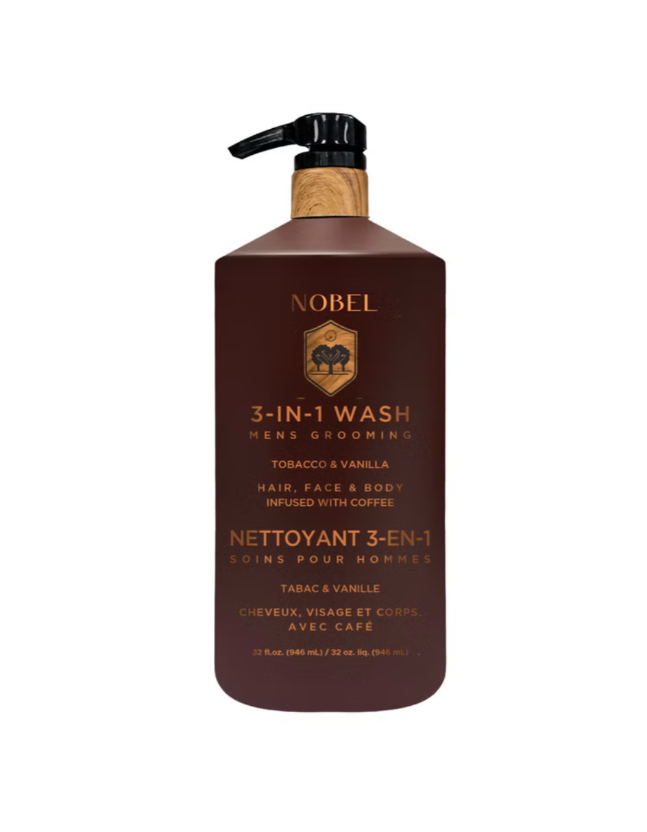 Nobel Men 3-in-1 Wash, 3 x 946 mL