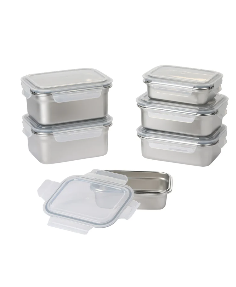 Neoflam Stainless Steel Food Storage Set, 12-pieces