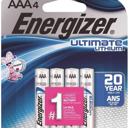 Energizer® Photo Ultimate Lithium AAA Batteries, Pack of 4
