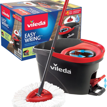 Vileda EasyWring Microfibre Spin Mop & Bucket Floor Cleaning System