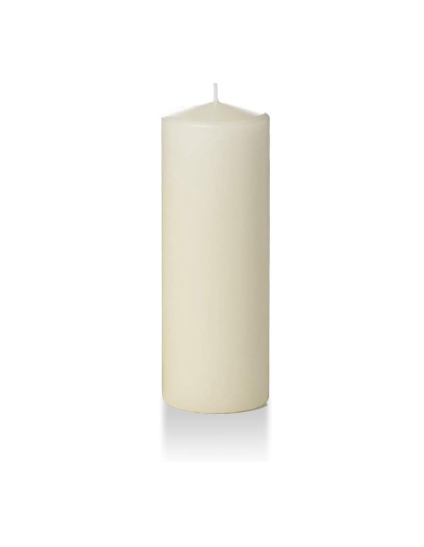 Yummi 3" x 8" Round Pillar Candles - 3 per Pack