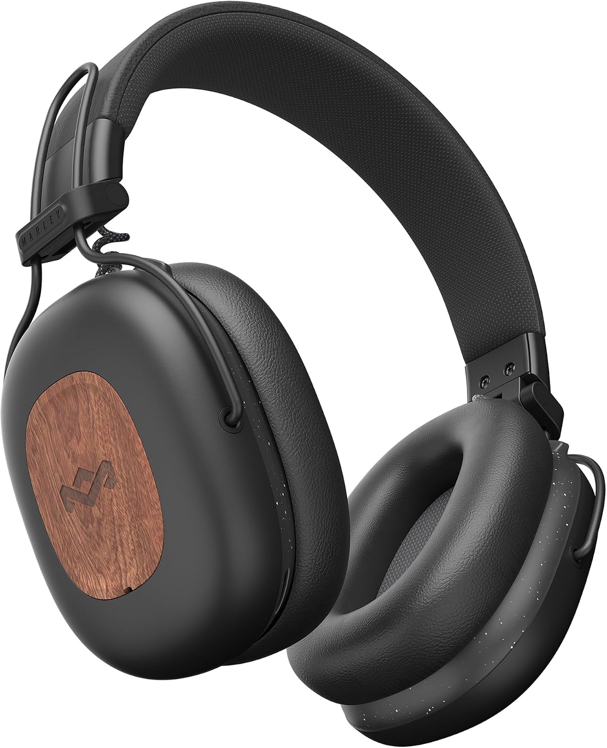 House of Marley Positive Vibration Rebel Wireless ANC Headphones - Over Ear Bluetooth Earphones with Adaptive Noise Cancelling, 130 H Playtime, IPX5, Sustainable Materials