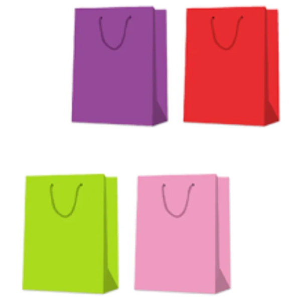 EPC Solid Colour Medium Giftbag Purple Red Green Pink