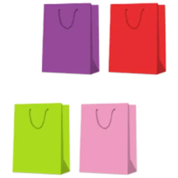 EPC Solid Colour Small Giftbags Purple Red Green Pink