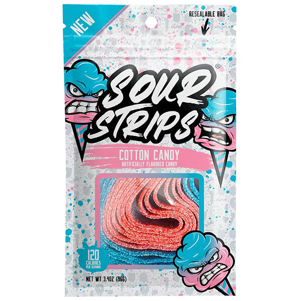 Sour Strips Cotton Candy 12x96 g