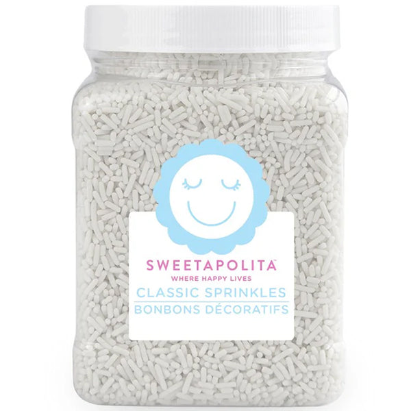 Sweetapolita White Crunchy Sprinkles Tub 725 g