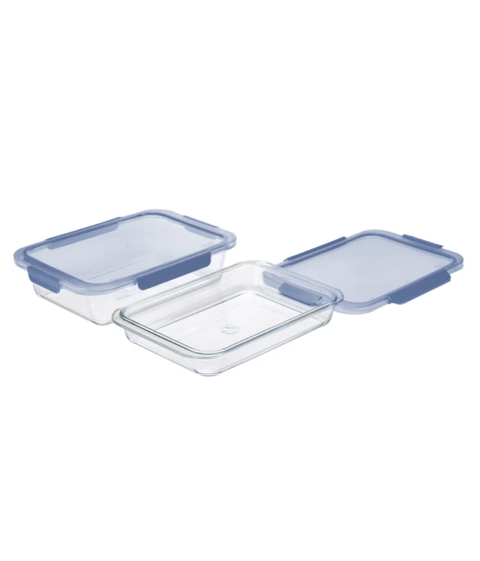 Ello Glass Baking Dish with Plastic Lids, 4-pieces