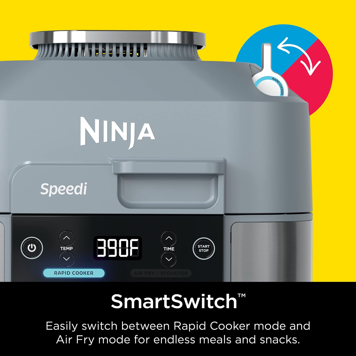 Ninja SF301 Speedi Rapid Cooker & Air Fryer, 6-Quart Capacity, 12-in-1 Functions to Steam, Bake, Roast, Sear