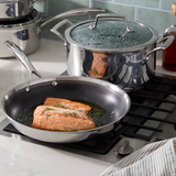 HENCKELS Paradigm Hybrid Ceramic Non-Stick Tri-ply Clad Cookware Set, 11-piece