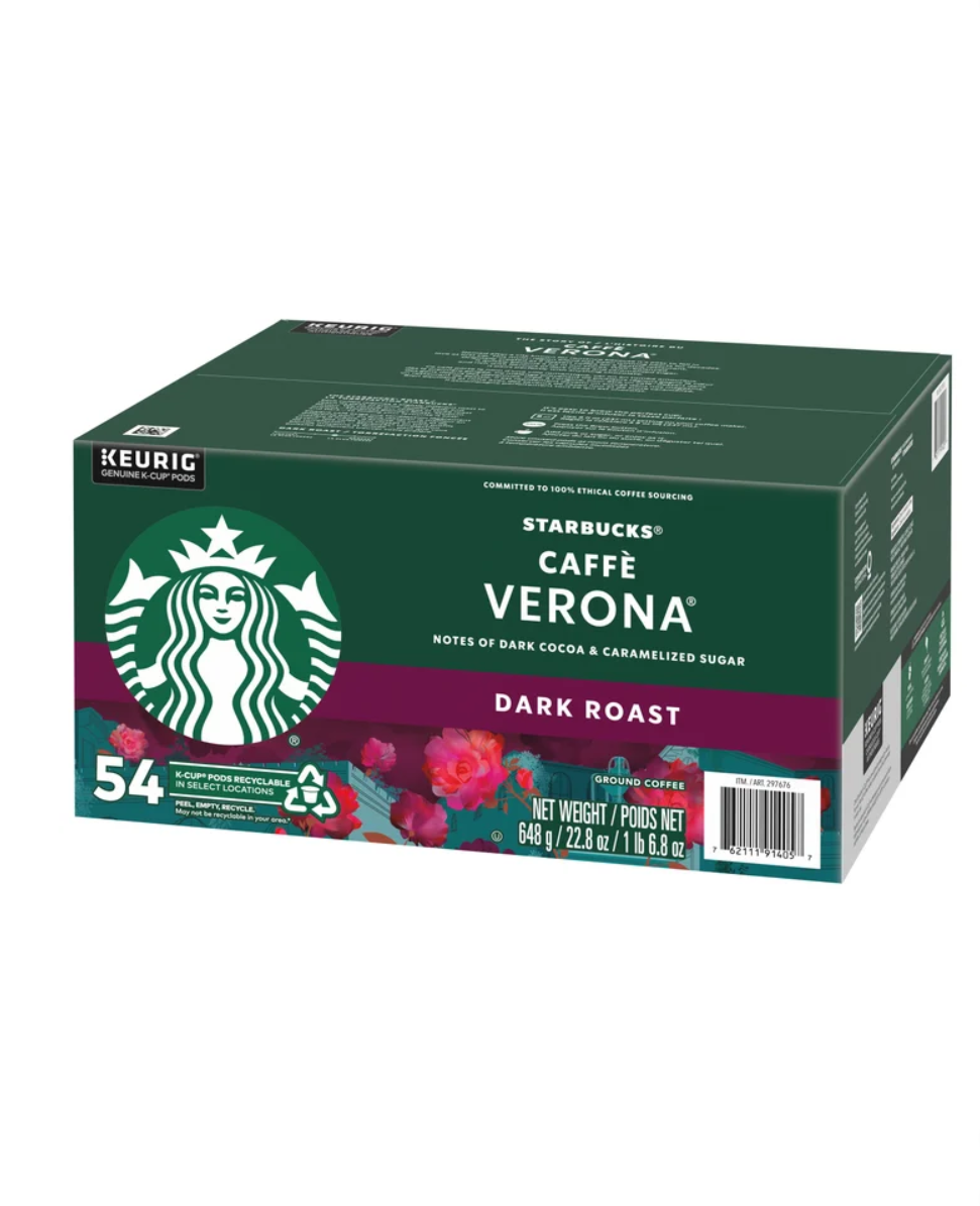 Starbucks Cafè Verona Coffee K-Cup Pods, 54-count