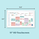 Skylight Calendar 15" Wall Planner Digital Calendar & Chore Chart, White