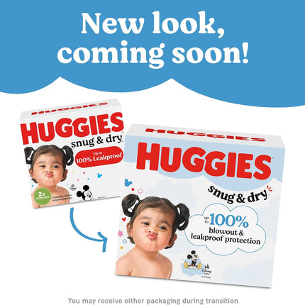 Huggies Size 3 Diapers, Snug & Dry Baby Diapers, Size 3 (16-28 lbs), 168 Count, Packaging May Vary