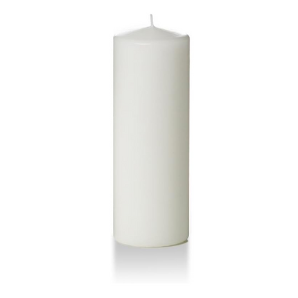Yummi 3" x 8" Round Pillar Candles - 3 per Pack