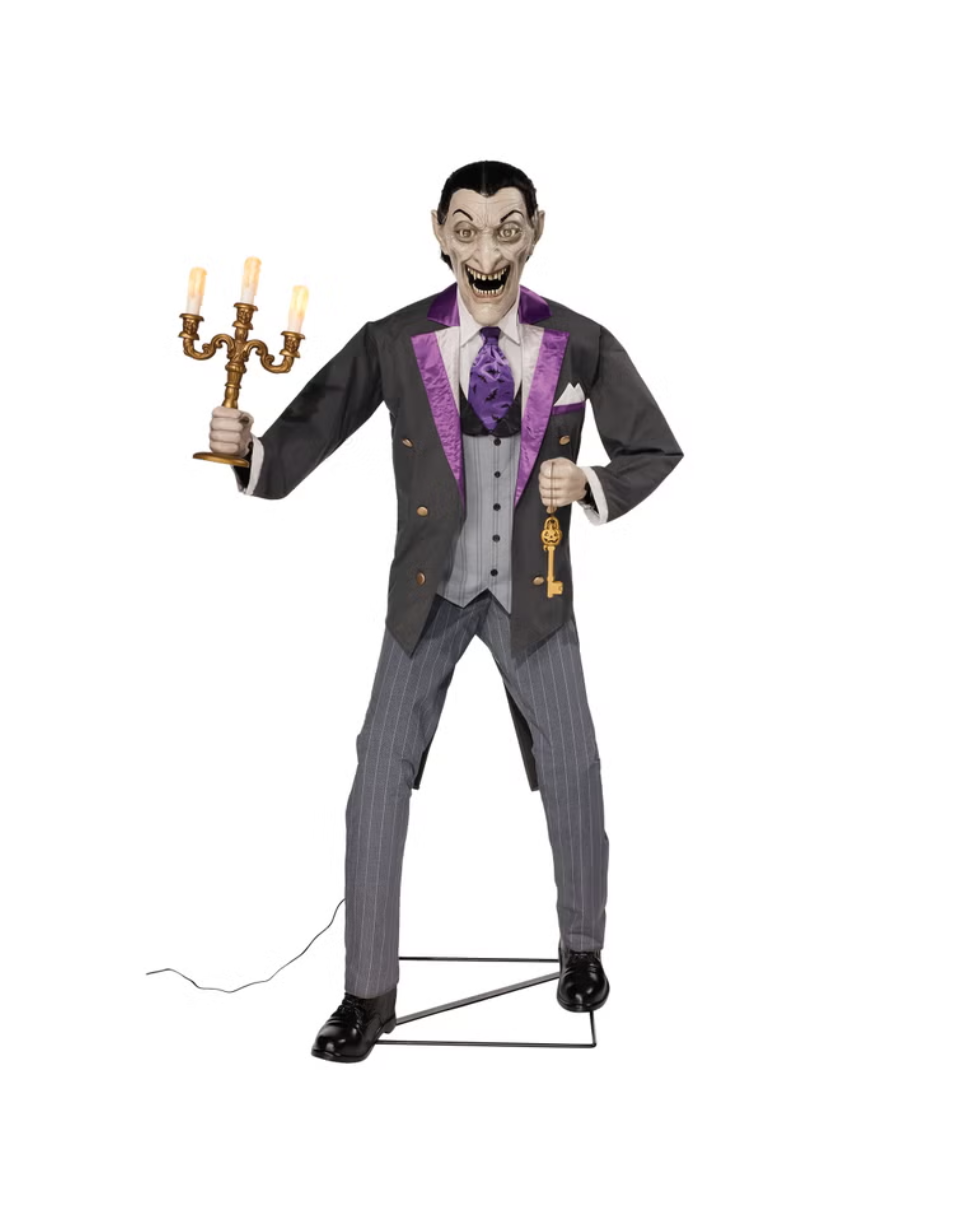 6' Animated Vampire Butler with LED Eyes and Sound