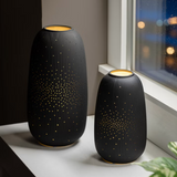 Evergreen LED Porcelain Lantern, 2-piece