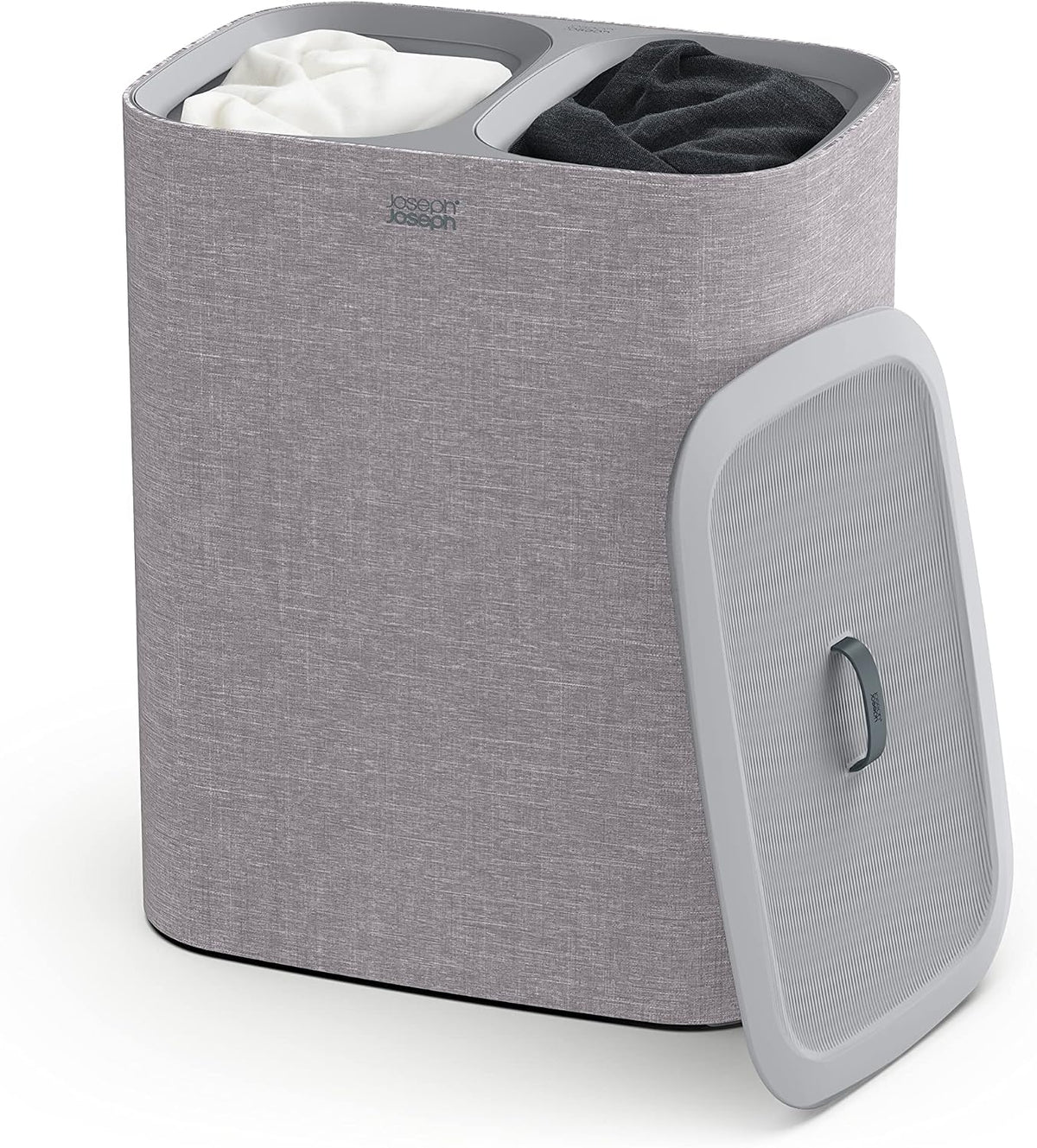 Joseph Joseph Tota 90-litre Laundry Hamper Separation Basket with Lid - Grey