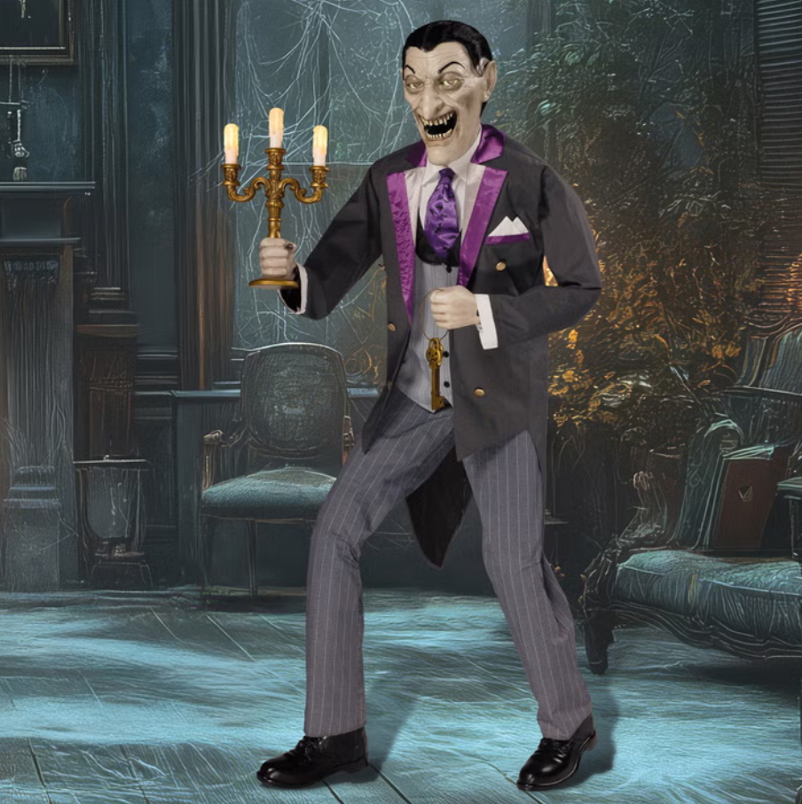 6' Animated Vampire Butler with LED Eyes and Sound