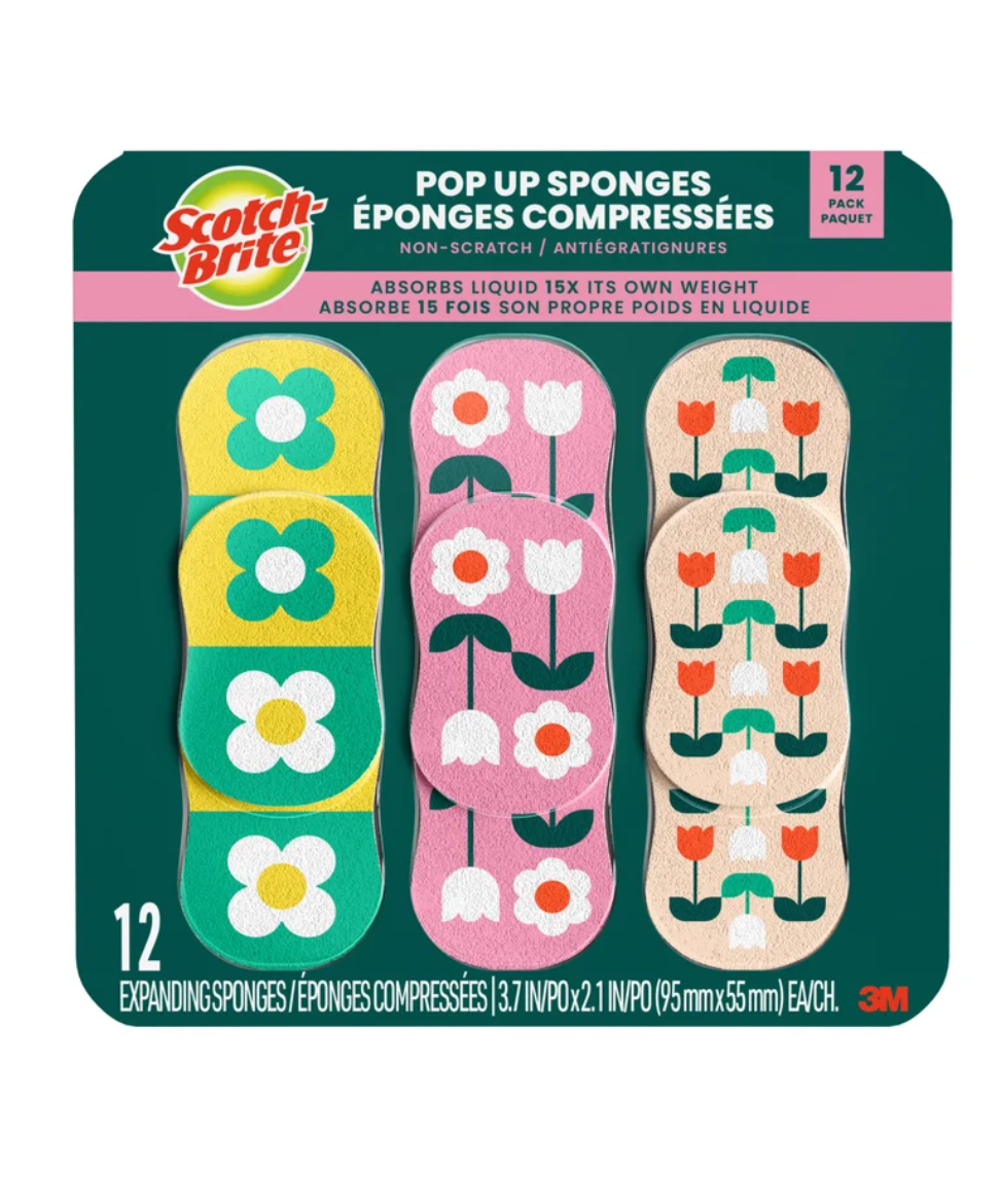 Scotch-Brite Non-Scratch Pop-Up Sponges, Pack of 12