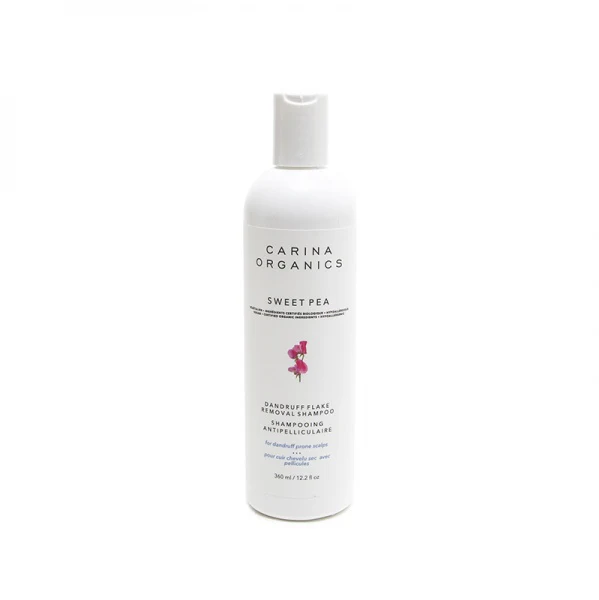 Carina Organics Sweet Pea Dandruff Flake Removal Shampoo, 360 ml, White