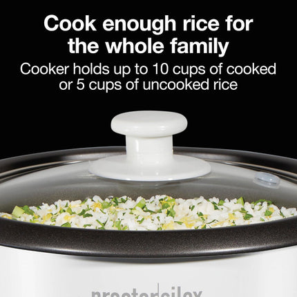 PROCTOR SILEX 37533G 10 cup capacity, rice cooker & food steamer
