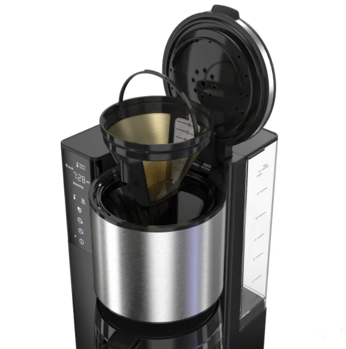 Hamilton Beach , Easy Measure 14 Cup Programmable Coffee Maker with Touch Display and Reusable Filter, Black