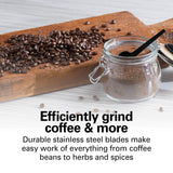 Hamilton Beach 80396C Electric Coffee Grinder for Beans Custom Grind™ Coffee Grinder, Removable Stainless Steel Chamber, Gray