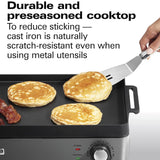 HAMILTON BEACH PROFESSIONAL 38560 Iron Indoor Electric Grill & Griddle - Refurbished with Home Essentials warranty