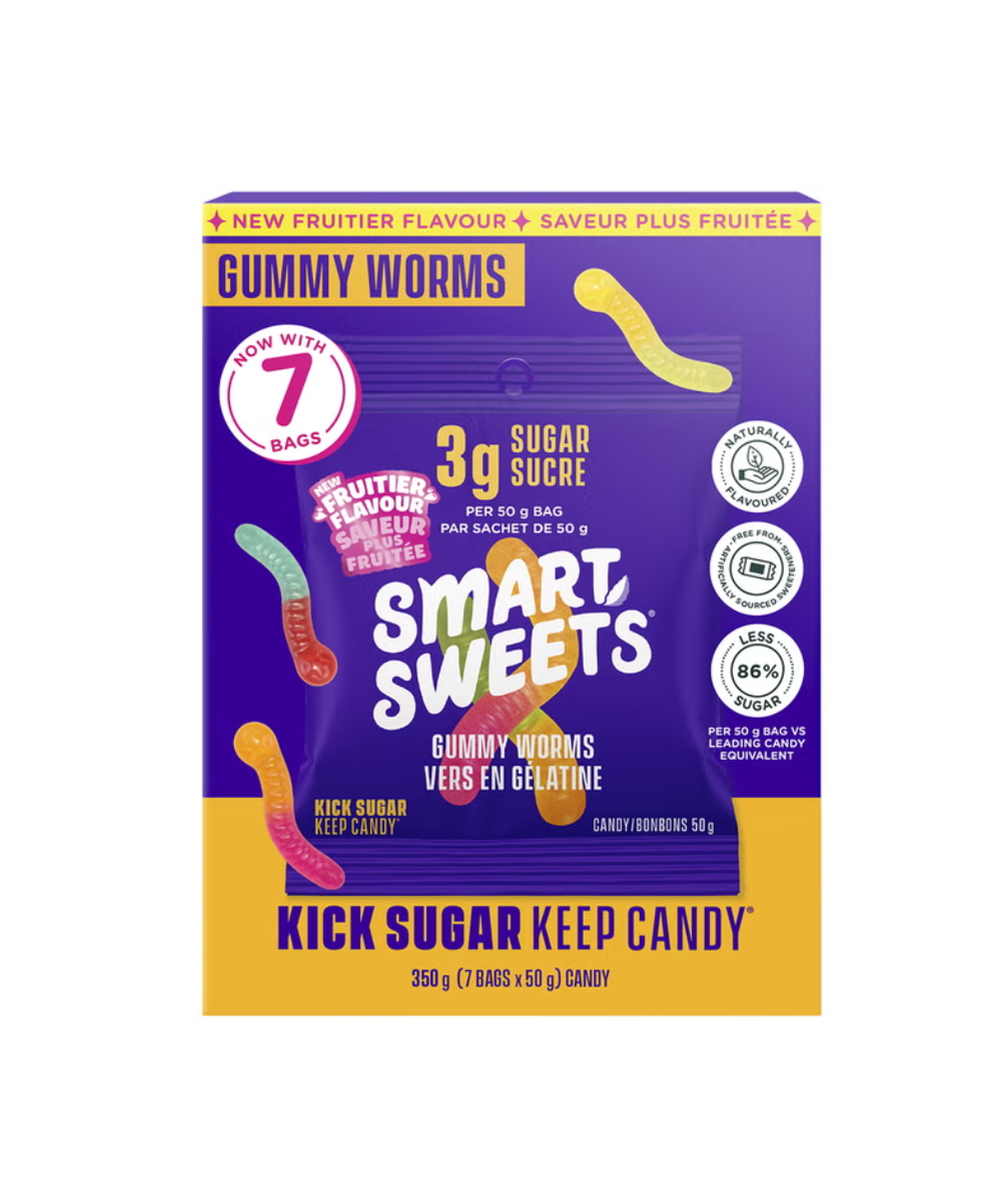 Smart Sweets Gummy Worms 7 x 50 g