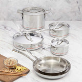 Kirkland Signature 5-ply Clad Stainless Cookware Set, 10-piece