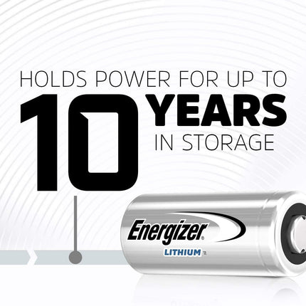 Energizer 123 Lithium 3-Volt Battery, 2-Pack