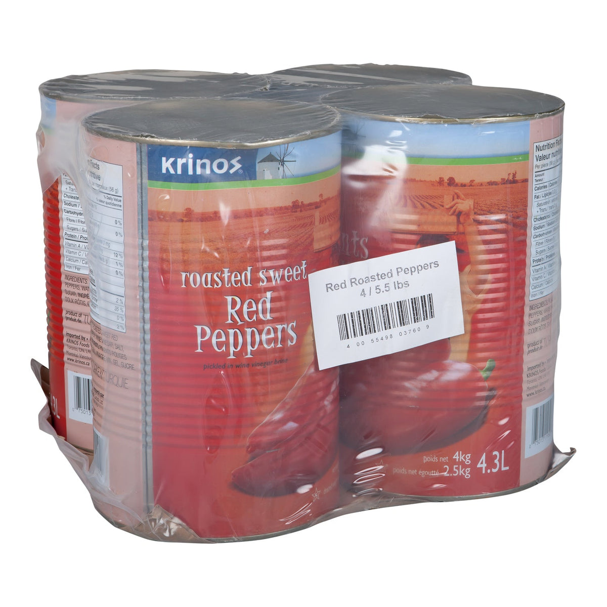 Krinos Sweet Red Peppers 4x4 kg