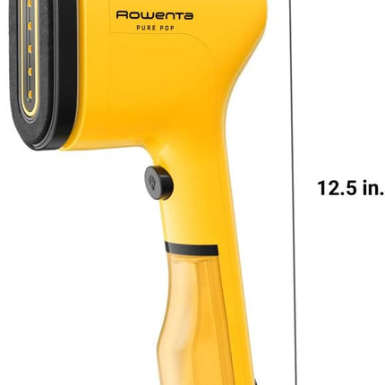 Rowenta Pure Pop, Handheld Steamer for Clothes 1.5 Pounds 15 Second Heatup, 2.3 Ounce Capacity 1150 Watts Portable, Garment Steamer, With Lint Remover, Yellow