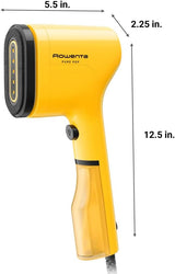 Rowenta Pure Pop, Handheld Steamer for Clothes 1.5 Pounds 15 Second Heatup, 2.3 Ounce Capacity 1150 Watts Portable, Garment Steamer, With Lint Remover, Yellow
