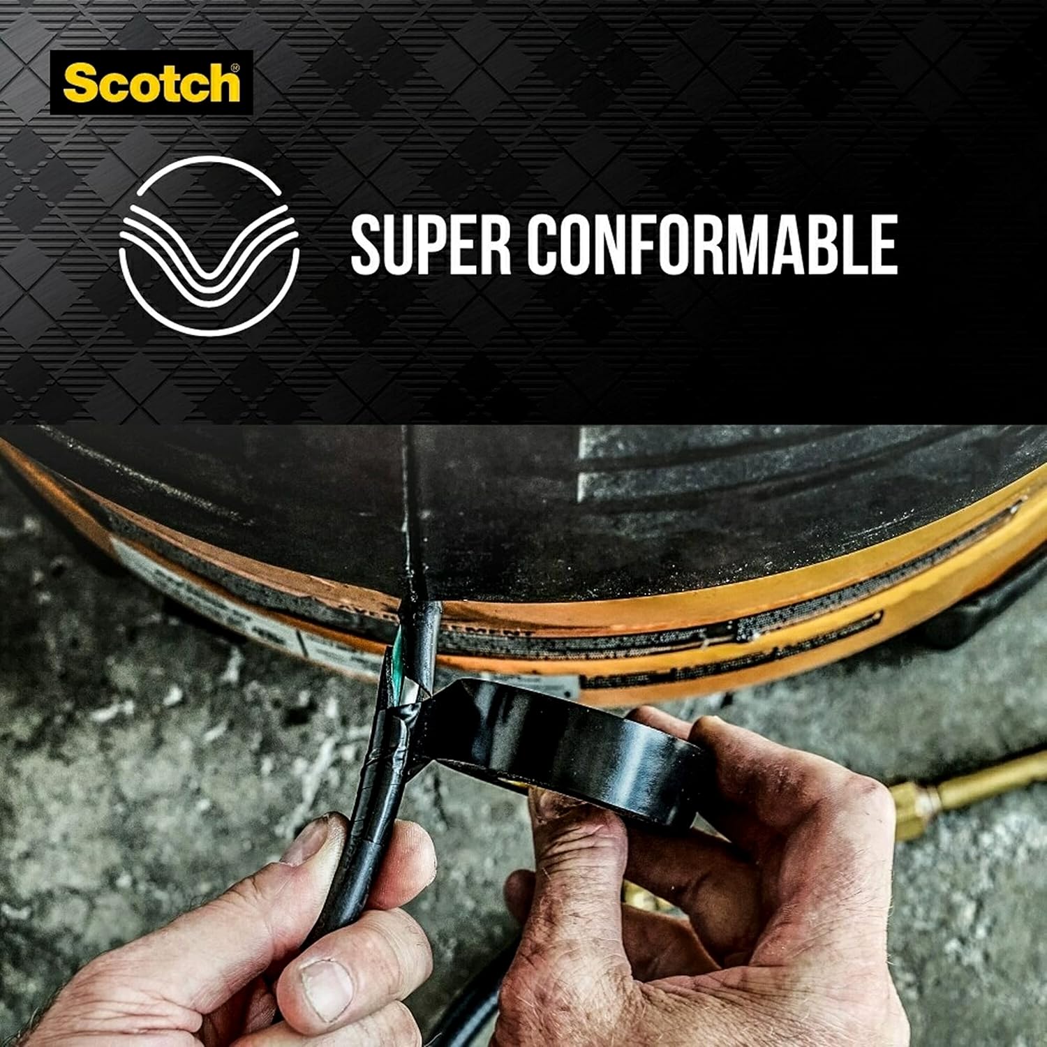3M Scotch Super 33+ Vinyl Electrical Tape, .75-Inch x 66-Foot, Insulates and Protects Against Abrasion and Moisture, Protective Jacketing up to 600V Splice Insulation (6132-BA-10)