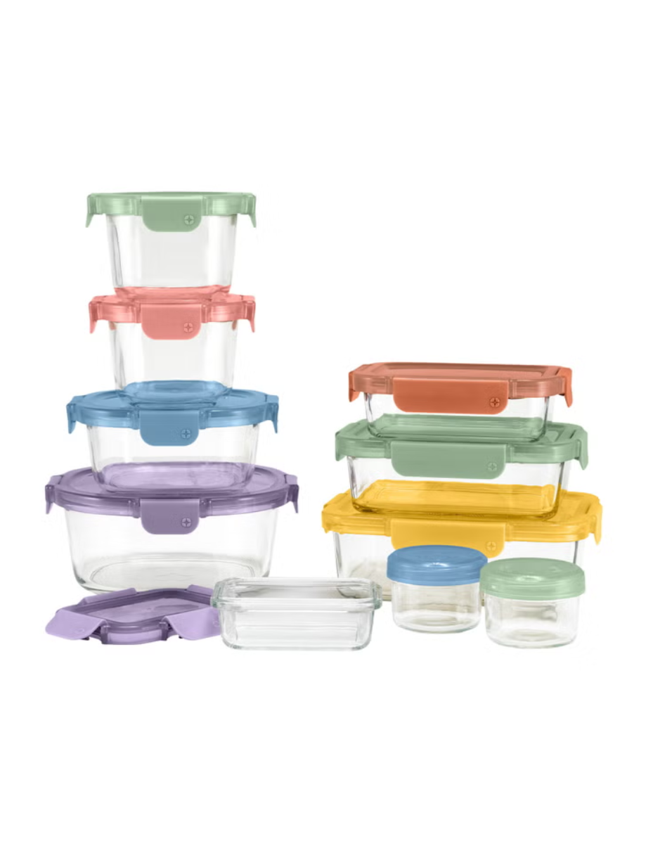 Ello Glass Food Storage Set, 20-piece