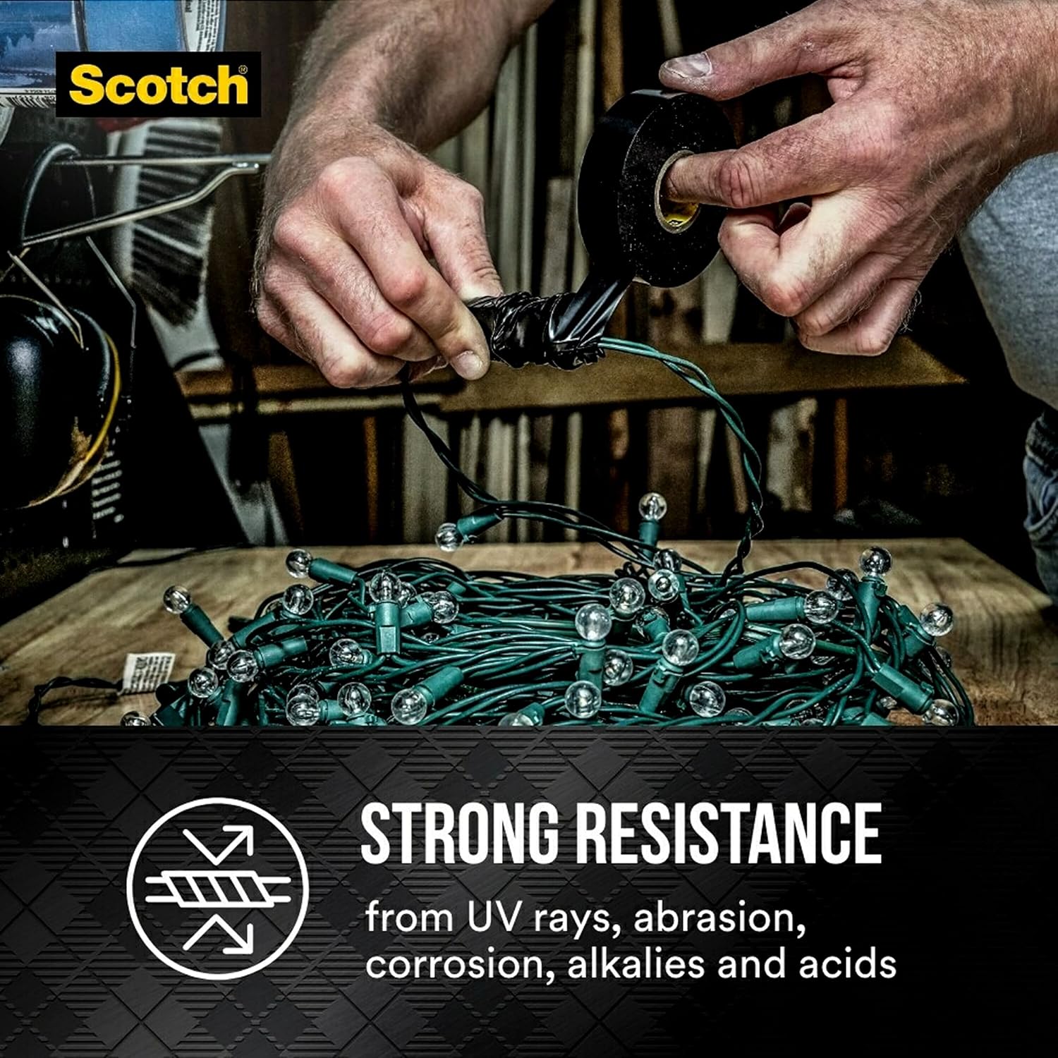 3M Scotch Super 33+ Vinyl Electrical Tape, .75-Inch x 66-Foot, Insulates and Protects Against Abrasion and Moisture, Protective Jacketing up to 600V Splice Insulation (6132-BA-10)