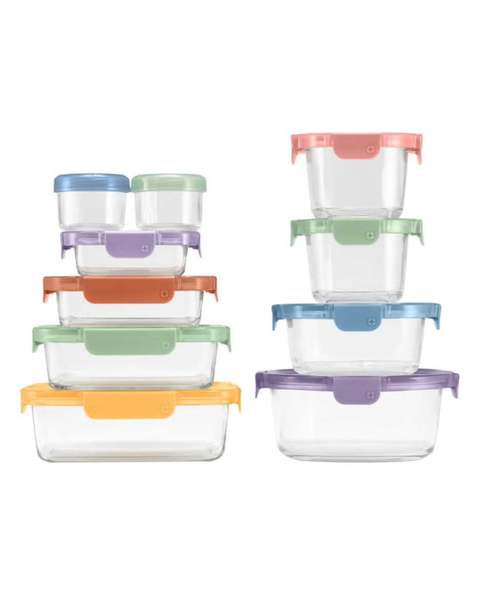 Ello Glass Food Storage Set, 20-piece
