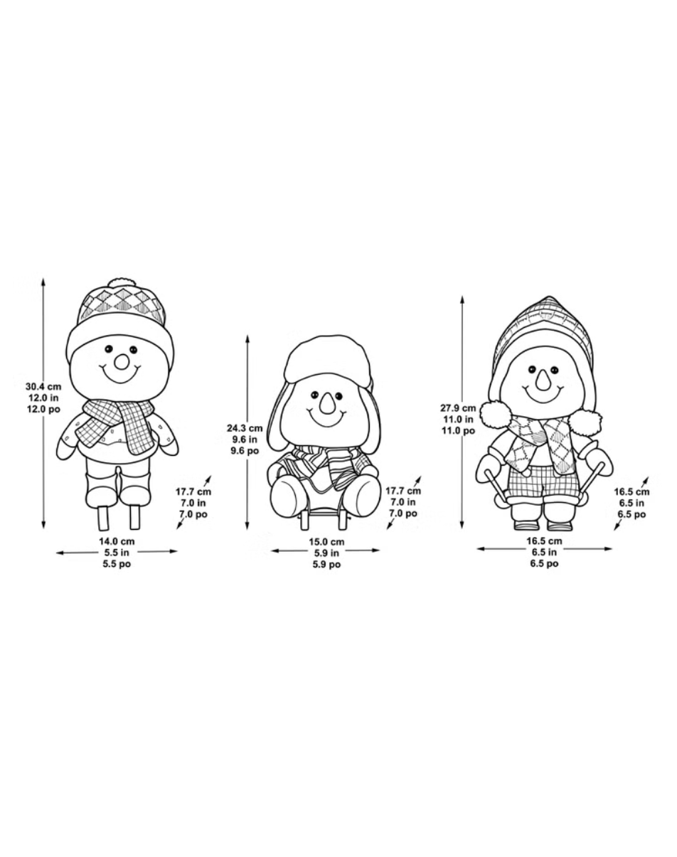 Set of 3 Snowmen