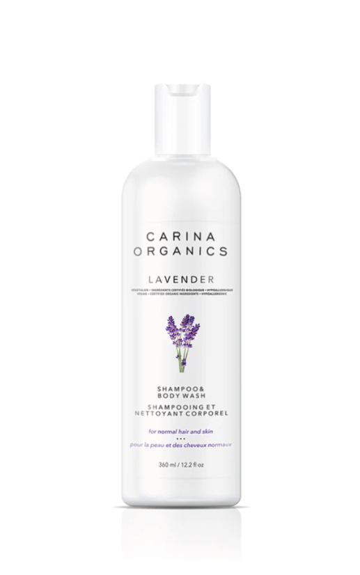 Carina Organics Lavender Shampoo & Body Wash, 360 ml, White