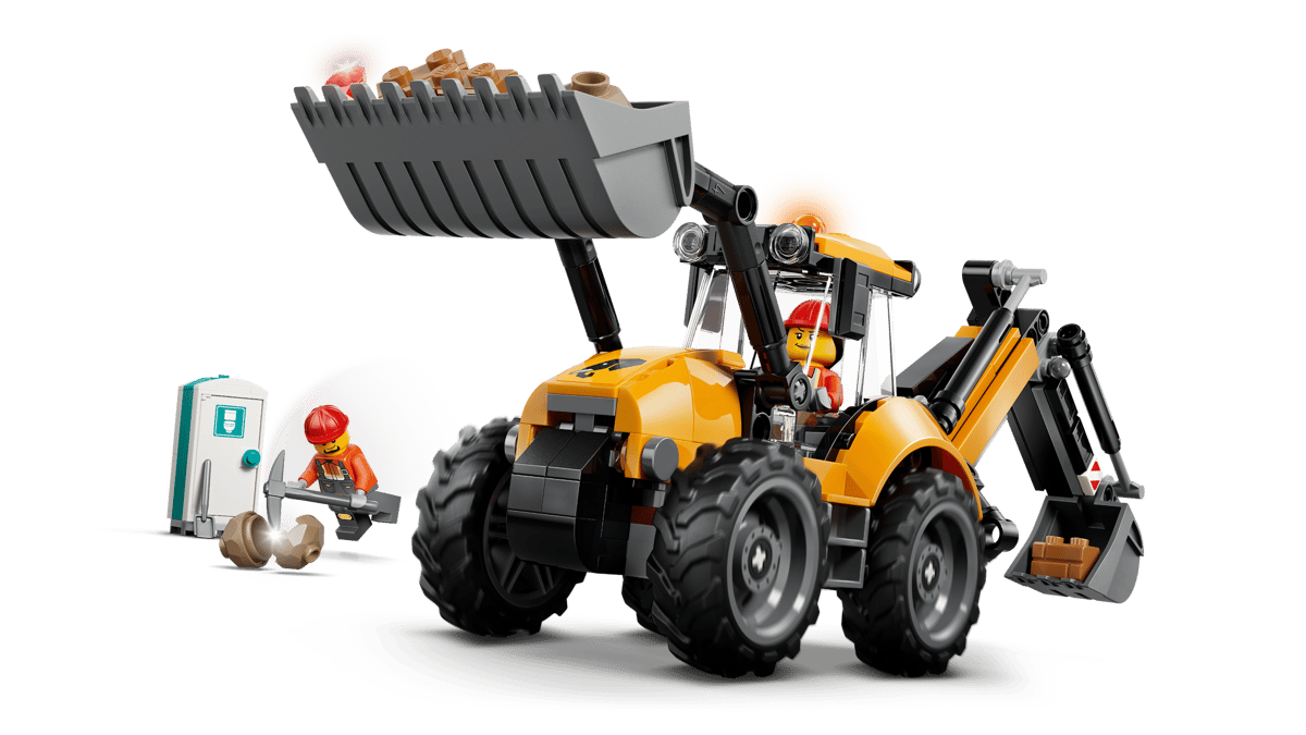 Lego City Yellow Backhoe Loader