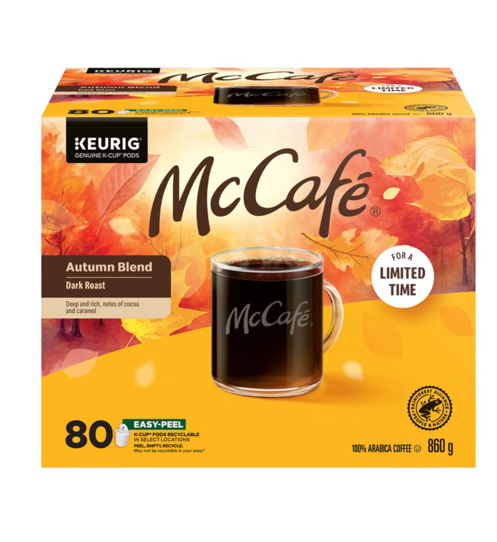 McCafé Dark Roast Autumn Blend Coffee K-Cup Pods, 80-count