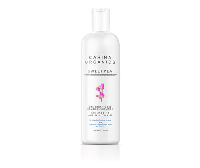 Carina Organics Sweet Pea Dandruff Flake Removal Shampoo, 360 ml, White